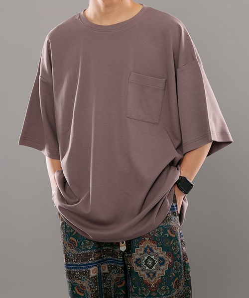 kutir（クティール）の「スムースリラックスTシャツ（Tシャツ/カットソー・メンズ・オフホワイト/ダークパープル/ダークブルー・MEDIUM/LARGE）」の3枚目の写真