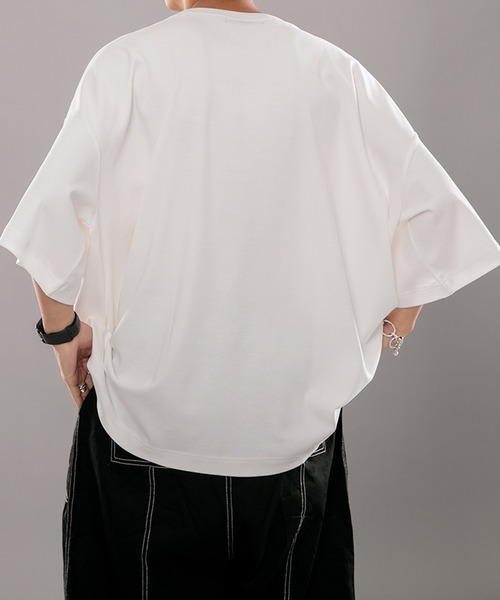 kutir（クティール）の「スムースリラックスTシャツ（Tシャツ/カットソー・メンズ・オフホワイト/ダークパープル/ダークブルー・MEDIUM/LARGE）」の9枚目の写真