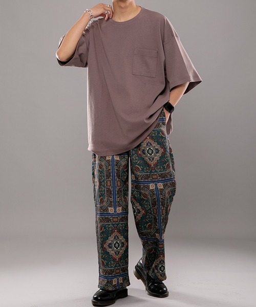 kutir（クティール）の「スムースリラックスTシャツ（Tシャツ/カットソー・メンズ・オフホワイト/ダークパープル/ダークブルー・MEDIUM/LARGE）」の13枚目の写真