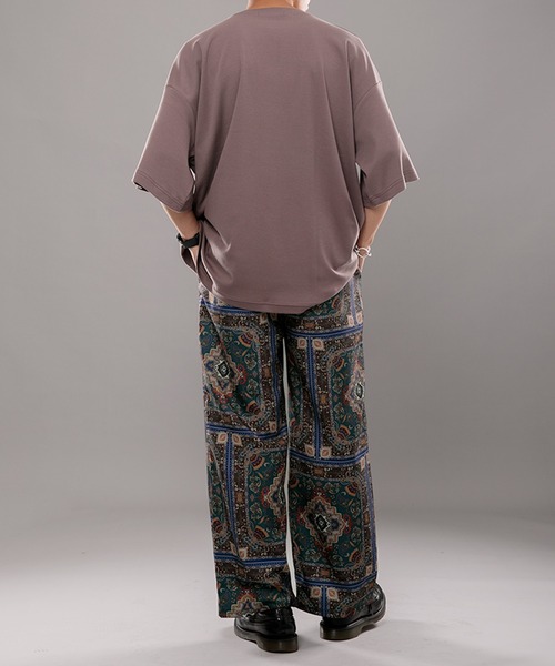 kutir（クティール）の「スムースリラックスTシャツ（Tシャツ/カットソー・メンズ・オフホワイト/ダークパープル/ダークブルー・MEDIUM/LARGE）」の14枚目の写真