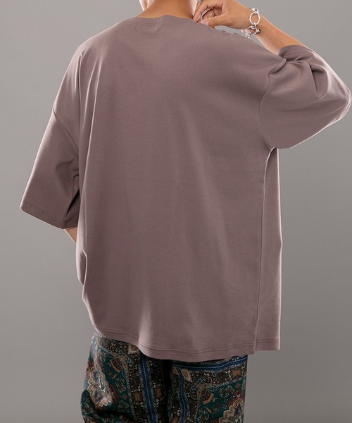 kutir（クティール）の「スムースリラックスTシャツ（Tシャツ/カットソー・メンズ・オフホワイト/ダークパープル/ダークブルー・MEDIUM/LARGE）」の16枚目の写真