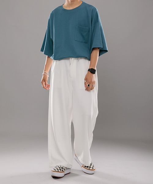 kutir（クティール）の「スムースリラックスTシャツ（Tシャツ/カットソー・メンズ・オフホワイト/ダークパープル/ダークブルー・MEDIUM/LARGE）」の18枚目の写真