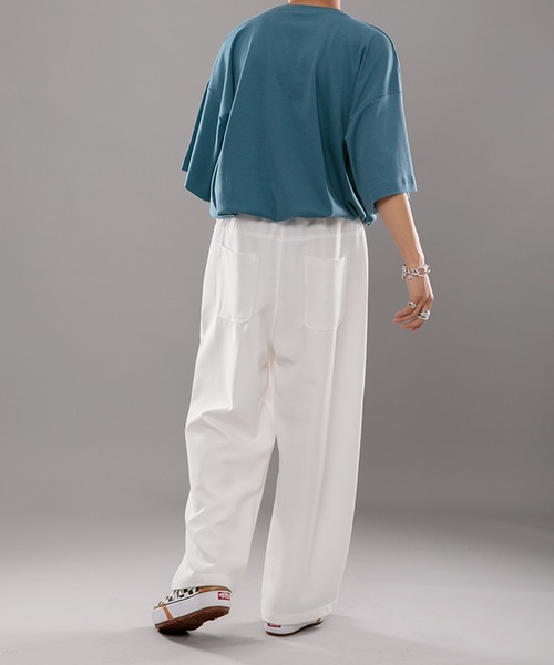 kutir（クティール）の「スムースリラックスTシャツ（Tシャツ/カットソー・メンズ・オフホワイト/ダークパープル/ダークブルー・MEDIUM/LARGE）」の20枚目の写真