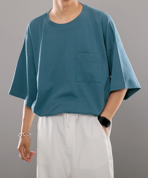 kutir（クティール）の「スムースリラックスTシャツ（Tシャツ/カットソー・メンズ・オフホワイト/ダークパープル/ダークブルー・MEDIUM/LARGE）」の22枚目の写真