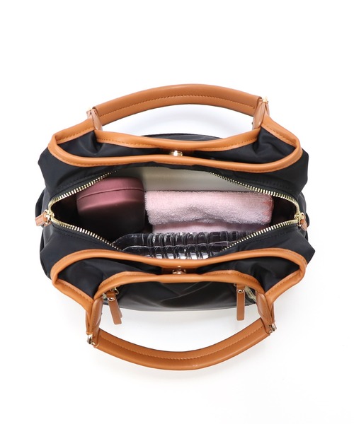 BASE（ベース）の「レディースナイロントートバッグ（ショルダーバッグ・レディース・グリーン/ベージュ/ブラック/ピンク/マスタード/グレー・FREE）」の13枚目の写真