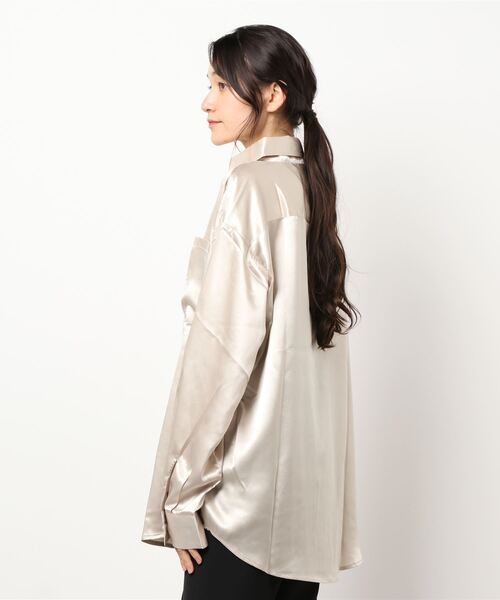 Ctr1（コントロール）の「Ctr1/コントロール/サテンシャツ（シャツ/ブラウス・レディース・オフホワイト/ベージュ・FREE）」の16枚目の写真