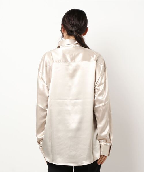 Ctr1（コントロール）の「Ctr1/コントロール/サテンシャツ（シャツ/ブラウス・レディース・オフホワイト/ベージュ・FREE）」の17枚目の写真