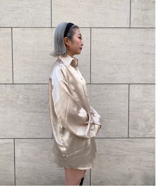 Ctr1（コントロール）の「Ctr1/コントロール/サテンシャツ（シャツ/ブラウス・レディース・オフホワイト/ベージュ・FREE）」の5枚目の写真