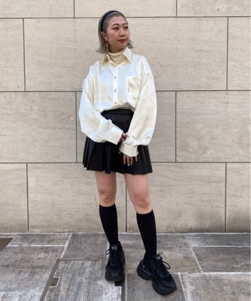 Ctr1（コントロール）の「Ctr1/コントロール/サテンシャツ（シャツ/ブラウス・レディース・オフホワイト/ベージュ・FREE）」の15枚目の写真