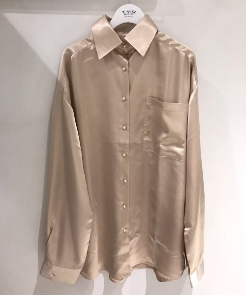 Ctr1（コントロール）の「Ctr1/コントロール/サテンシャツ（シャツ/ブラウス・レディース・オフホワイト/ベージュ・FREE）」の3枚目の写真