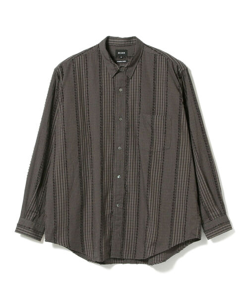 BEAMS(ビームス)の「BEAMS / カット ドビー チェック イージー シャツ(シャツ/ブラウス・メンズ・ブラック/ブラウン・SMALL/MEDIUM/X-LARGE/LARGE)」の11枚目の写真