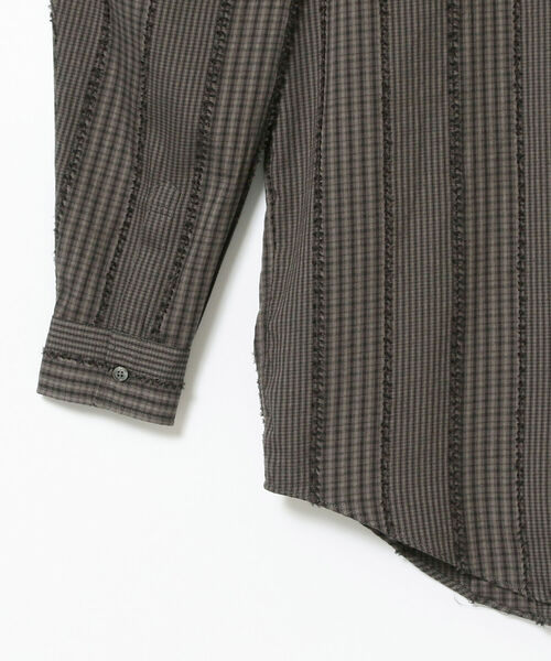 BEAMS(ビームス)の「BEAMS / カット ドビー チェック イージー シャツ(シャツ/ブラウス・メンズ・ブラック/ブラウン・SMALL/MEDIUM/X-LARGE/LARGE)」の9枚目の写真