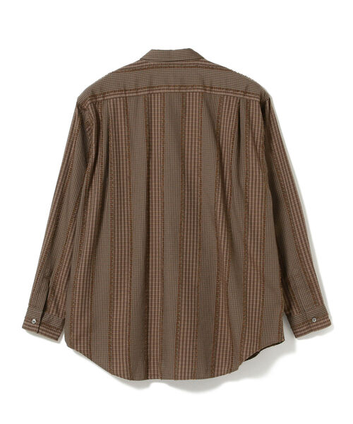 BEAMS(ビームス)の「BEAMS / カット ドビー チェック イージー シャツ(シャツ/ブラウス・メンズ・ブラック/ブラウン・SMALL/MEDIUM/X-LARGE/LARGE)」の6枚目の写真