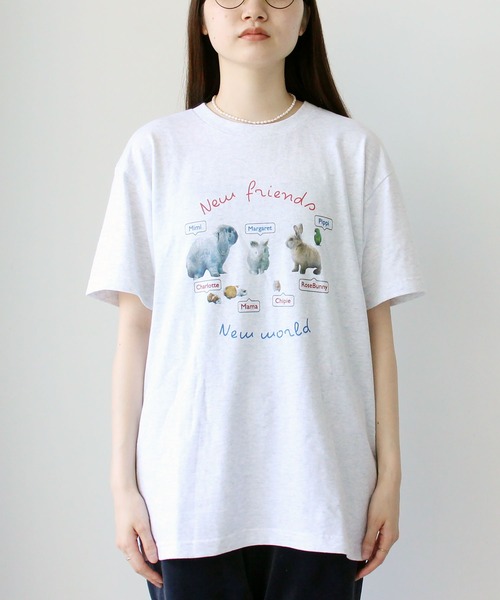 フィグロンドン　fig London botanical book shirt fig London（フィグロンドン）の「NEW FRIENDS Tshirt（Tシャツ