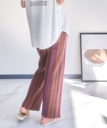 マルチストライプニットパンツ