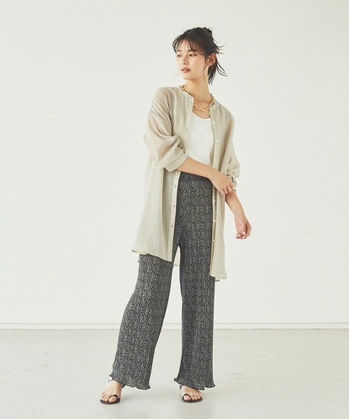 abahouse mavie（アバハウスマヴィ）の「【EC先行販売】ヴィンテージシアーボイルボサムシャツ（シャツ/ブラウス・レディース・ダークオレンジ/ブラック/ベージュ/ダークグリーン・フリー）」の11枚目の写真