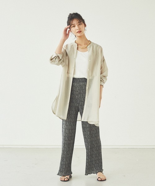 abahouse mavie（アバハウスマヴィ）の「【EC先行販売】ヴィンテージシアーボイルボサムシャツ（シャツ/ブラウス・レディース・ダークオレンジ/ブラック/ベージュ/ダークグリーン・フリー）」の12枚目の写真