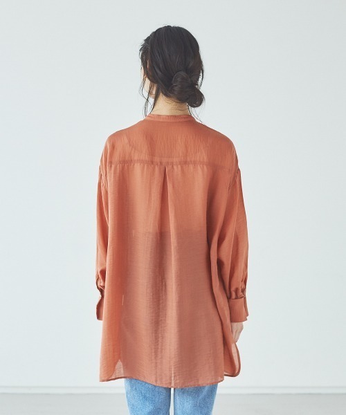 abahouse mavie（アバハウスマヴィ）の「【EC先行販売】ヴィンテージシアーボイルボサムシャツ（シャツ/ブラウス・レディース・ダークオレンジ/ブラック/ベージュ/ダークグリーン・フリー）」の21枚目の写真