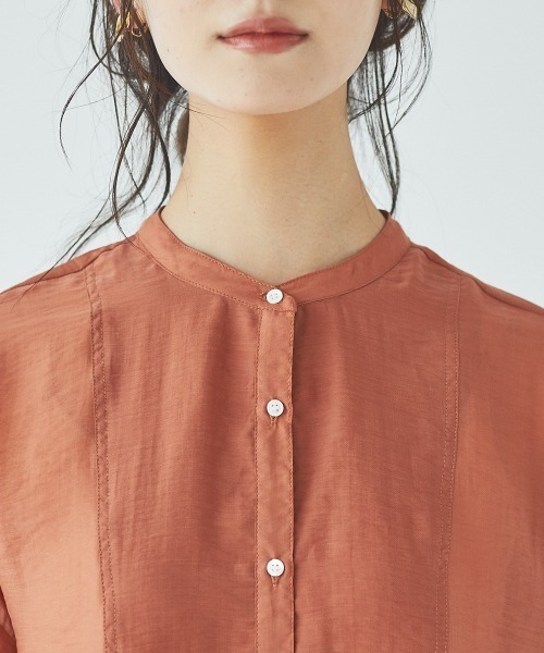 abahouse mavie（アバハウスマヴィ）の「【EC先行販売】ヴィンテージシアーボイルボサムシャツ（シャツ/ブラウス・レディース・ダークオレンジ/ブラック/ベージュ/ダークグリーン・フリー）」の22枚目の写真