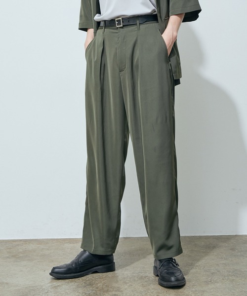 JUNRED（ジュンレッド）の「ライトスムースタッチワイドパンツ（その他パンツ・メンズ・ブラック/カーキ/ブルー・S/M/L）」の4枚目の写真