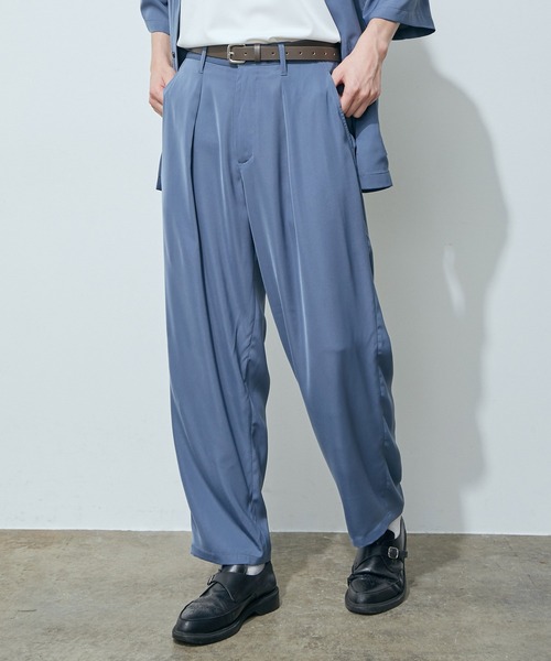 JUNRED（ジュンレッド）の「ライトスムースタッチワイドパンツ（その他パンツ・メンズ・ブラック/カーキ/ブルー・S/M/L）」の6枚目の写真