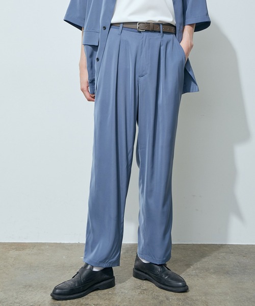 JUNRED（ジュンレッド）の「ライトスムースタッチワイドパンツ（その他パンツ・メンズ・ブラック/カーキ/ブルー・S/M/L）」の7枚目の写真