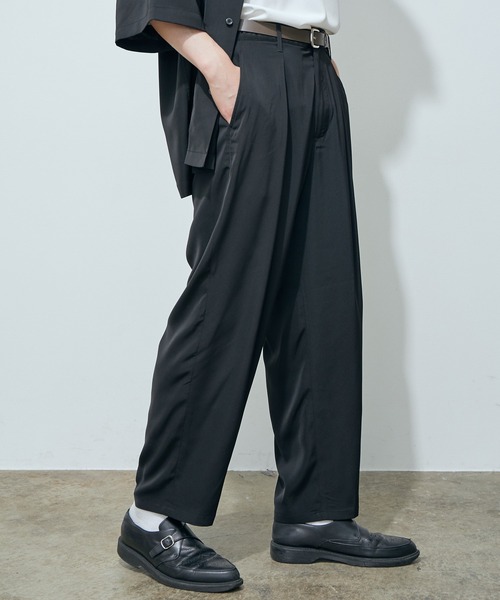 JUNRED（ジュンレッド）の「ライトスムースタッチワイドパンツ（その他パンツ・メンズ・ブラック/カーキ/ブルー・S/M/L）」の8枚目の写真