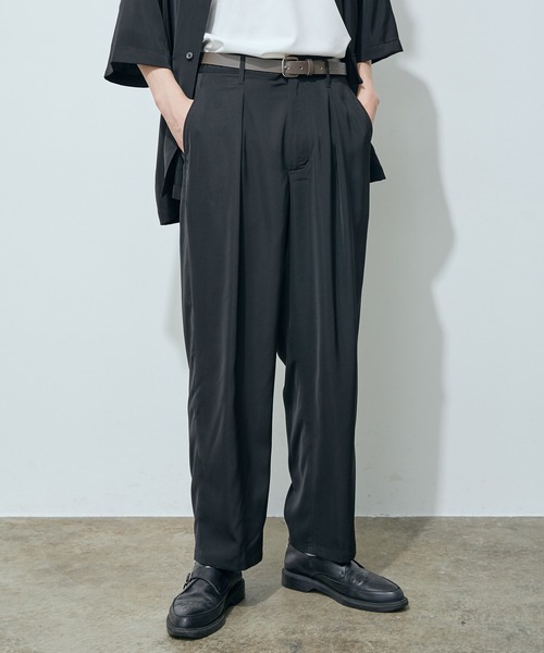 JUNRED（ジュンレッド）の「ライトスムースタッチワイドパンツ（その他パンツ・メンズ・ブラック/カーキ/ブルー・S/M/L）」の9枚目の写真