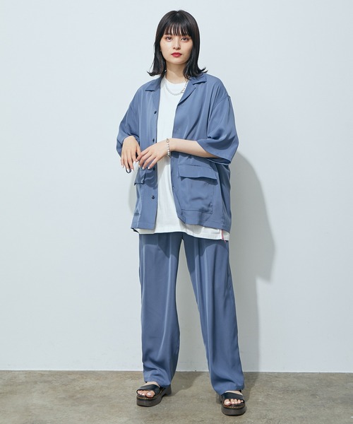 JUNRED（ジュンレッド）の「ライトスムースタッチワイドパンツ（その他パンツ・メンズ・ブラック/カーキ/ブルー・S/M/L）」の14枚目の写真