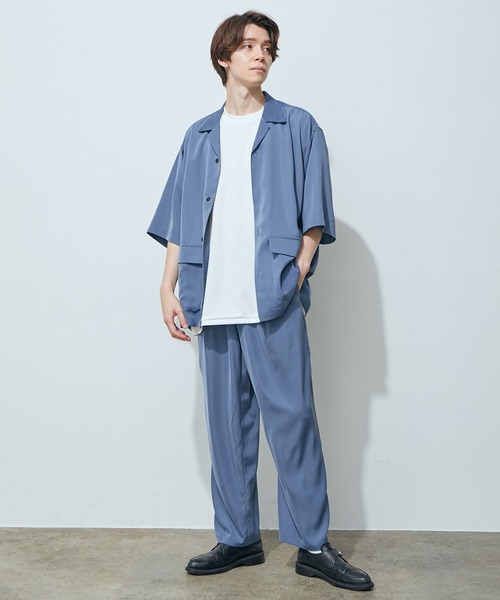 JUNRED（ジュンレッド）の「ライトスムースタッチワイドパンツ（その他パンツ・メンズ・ブラック/カーキ/ブルー・S/M/L）」の13枚目の写真