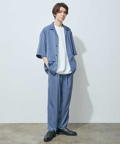 JUNRED（ジュンレッド）の「ライトスムースタッチワイドパンツ（その他パンツ・メンズ・ブラック/カーキ/ブルー・S/M/L）」の12枚目の写真