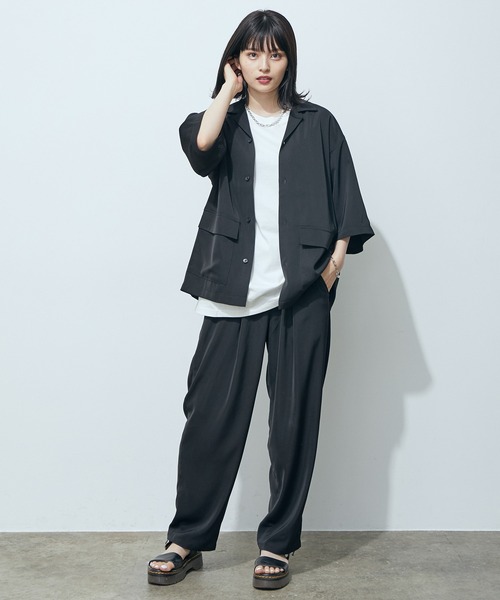 JUNRED（ジュンレッド）の「ライトスムースタッチワイドパンツ（その他パンツ・メンズ・ブラック/カーキ/ブルー・S/M/L）」の18枚目の写真