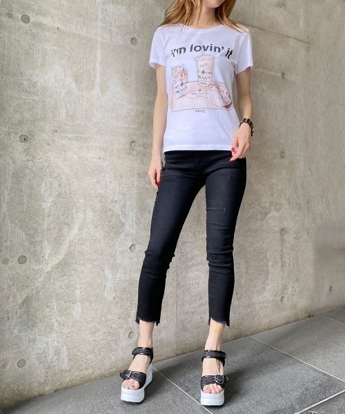 Desert　Rose（デザートローズ）の「【Praia/プライア】アンクルスキニーデニム（デニムパンツ・レディース・ブラック・MEDIUM/SMALL）」の8枚目の写真