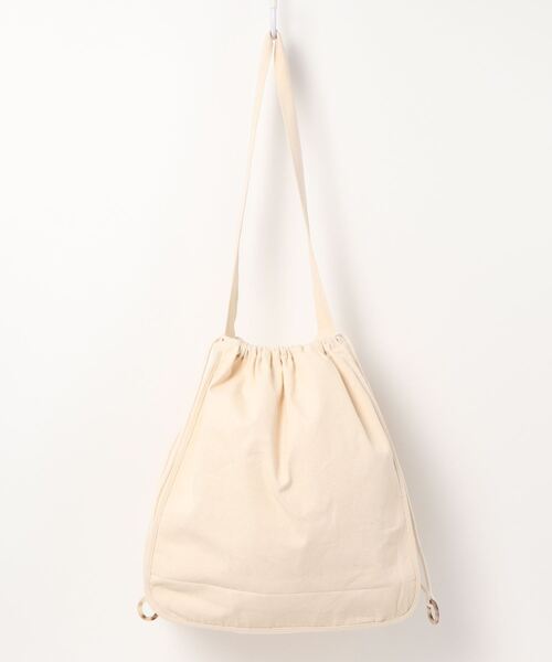 idem(イデム)の「idem tote bag/巾着トートバッグ(ショルダーバッグ・レディース・アイボリー・FREE)」の10枚目の写真