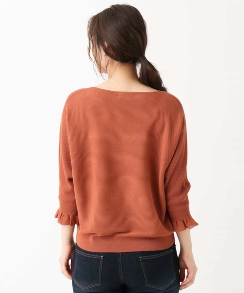 MK MICHEL KLEIN（エムケーミッシェルクラン）の「【洗える】ドルマンスリーブニット（ニット/セーター・レディース・ブラウン/レッド/オレンジ・38）」の5枚目の写真