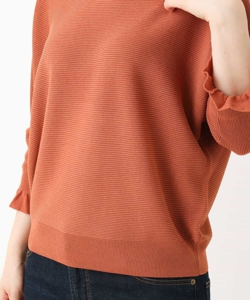 MK MICHEL KLEIN（エムケーミッシェルクラン）の「【洗える】ドルマンスリーブニット（ニット/セーター・レディース・ブラウン/レッド/オレンジ・38）」の8枚目の写真