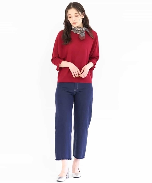 MK MICHEL KLEIN（エムケーミッシェルクラン）の「【洗える】ドルマンスリーブニット（ニット/セーター・レディース・ブラウン/レッド/オレンジ・38）」の13枚目の写真