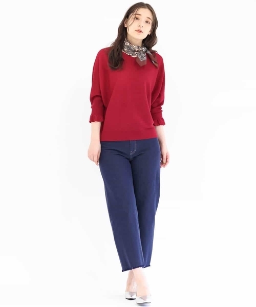 MK MICHEL KLEIN（エムケーミッシェルクラン）の「【洗える】ドルマンスリーブニット（ニット/セーター・レディース・ブラウン/レッド/オレンジ・38）」の14枚目の写真