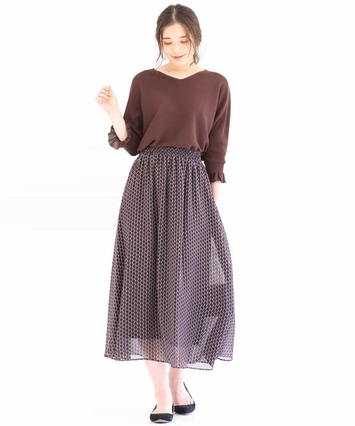 MK MICHEL KLEIN（エムケーミッシェルクラン）の「【洗える】ドルマンスリーブニット（ニット/セーター・レディース・ブラウン/レッド/オレンジ・38）」の16枚目の写真