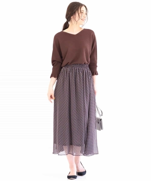 MK MICHEL KLEIN（エムケーミッシェルクラン）の「【洗える】ドルマンスリーブニット（ニット/セーター・レディース・ブラウン/レッド/オレンジ・38）」の17枚目の写真