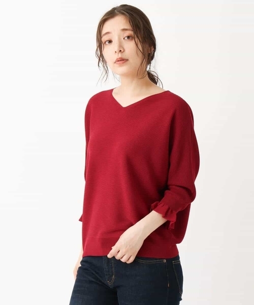 MK MICHEL KLEIN（エムケーミッシェルクラン）の「【洗える】ドルマンスリーブニット（ニット/セーター・レディース・ブラウン/レッド/オレンジ・38）」の18枚目の写真