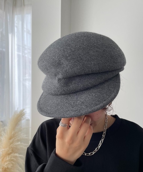210nouve(トゥージュヌーブ)の「フェルトキャスケット(キャスケット・レディース・ブラック/ベージュ/ブラウン/グレー・FREE)」の19枚目の写真