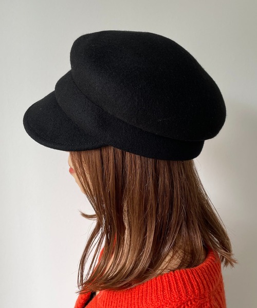 210nouve(トゥージュヌーブ)の「フェルトキャスケット(キャスケット・レディース・ブラック/ベージュ/ブラウン/グレー・FREE)」の6枚目の写真