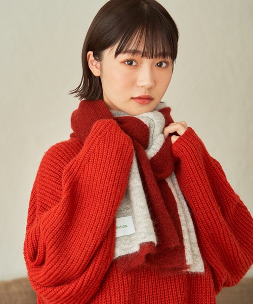 SENSION(センション)の「hairy knit muffler(マフラー・メンズ・テラコッタ/ライトグリーン/アッシュグレー・FREE)」の12枚目の写真