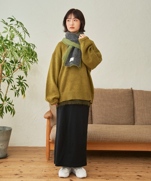 SENSION(センション)の「hairy knit muffler(マフラー・メンズ・テラコッタ/ライトグリーン/アッシュグレー・FREE)」の16枚目の写真