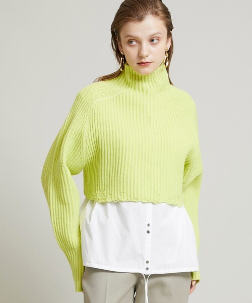 JANE SMITH / JOHN SMITH（ジェーンスミスジョンスミス）の「【JANE SMITH(ジェーンスミス)】ショートハイネックプルオーバー 21WKN-#905L（ニット/セーター・レディース・ブラック/イエロー/アイボリー・0）」の3枚目の写真