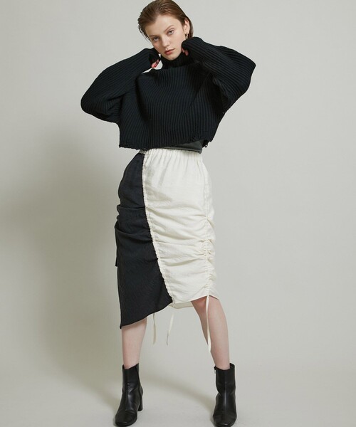 JANE SMITH / JOHN SMITH（ジェーンスミスジョンスミス）の「【JANE SMITH(ジェーンスミス)】ショートハイネックプルオーバー 21WKN-#905L（ニット/セーター・レディース・ブラック/イエロー/アイボリー・0）」の9枚目の写真