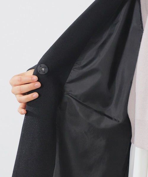 Honeys（ハニーズ）の「ゆるチェスターコート（チェスターコート・レディース・ベージュ/ダークグリーン/モカ/アイボリー/ブラック・S/L/M）」の17枚目の写真