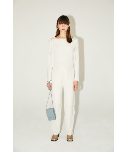 M_（エムアンダーバー）の「【M_】SIMPLE SHORT トップス（シャツ/ブラウス・レディース・ピンク/ブラック/アイボリー・FREE）」の7枚目の写真