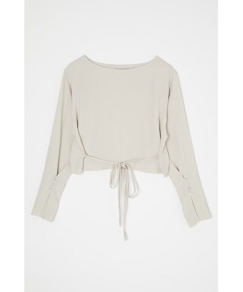 M_（エムアンダーバー）の「【M_】SIMPLE SHORT トップス（シャツ/ブラウス・レディース・ピンク/ブラック/アイボリー・FREE）」の9枚目の写真